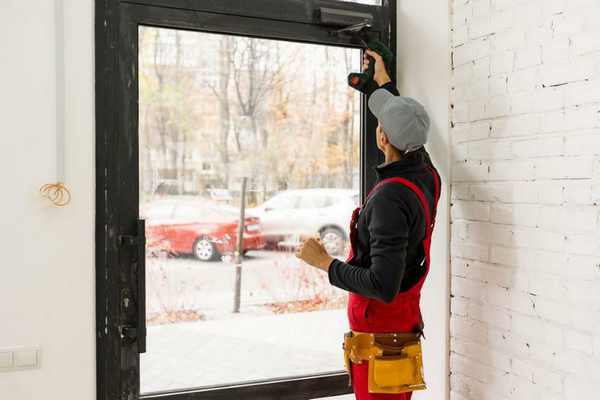 Installateur professionnel Agir-Serrurerie préparant installation porte garage basculante motorisée à Annemasse avec outillage certifié Haute-Savoie